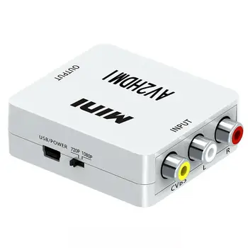 RCA, HDMI 1080P Mini RCA Composite CVBS AV HDMI Video Audio Converter AV2HDMI