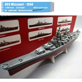 RD 1/1000 Mēroga Militārā Modeļa Rotaļlietas USS Missouri BB-63 - 1944 Battleship Lējumiem Metāla Kuģa Modelis Rotaļlieta Dāvana,Bērniem,Kolekcija
