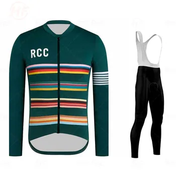 RD KOMANDA ir 2021. Elpojošs Velo Apģērbs, Komplekts ar garām Piedurknēm Vasaras Jersey vīriešu uzvalku āra velosipēds MTB apģērbu paded Raphaing Maillot