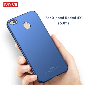 Redmi 4X Gadījumā Msvii Slim Matēts Vāks Xiaomi Redmi 4X Pro Gadījumā Xiomi Redmi 4 X Grūti PC Vāks Xiaomi 4X Telefonu Gadījumos 5.0