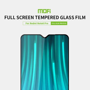 Redmi Piezīme 8 Pro Stikla MOFi Pilnībā Segtu aizsargplēvi Ekrāna Aizsargs, lai Xiaomi Redmi, Ņemiet vērā, 8 8T Rūdīta Stikla Plēves