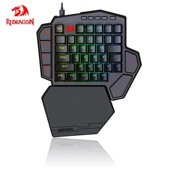 Redragon DITI X K601 RGB Vienu roku Mechanical Gaming Keyboard Zilā Slēdzis 7 programmējamas makro atslēgas FPS LOL/PUBG Spēles