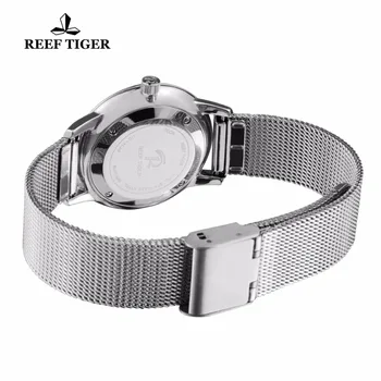 Reef Tiger/RT Gadījuma Vintage Pulksteņi, Kvarca Pāris Pulksteņi Full Tērauda Mens Watch RGA820