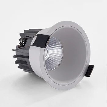 Regulējamas Padziļinājumā Anti Glare COB LED Downlights 9W/12W/15W LED Griestu salona Apgaismojums AC85~265V Fona Lampas, Iekštelpu Apgaismojums