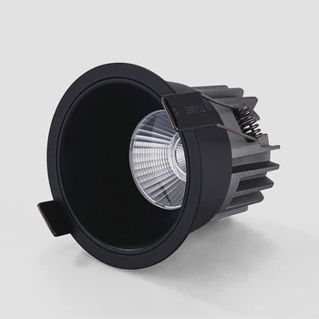 Regulējamas Padziļinājumā Anti Glare COB LED Downlights 9W/12W/15W LED Griestu salona Apgaismojums AC85~265V Fona Lampas, Iekštelpu Apgaismojums