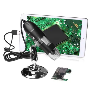 Regulējams 1600X 2MP 1080P 8 LED USB Digitālais Mikroskops Tips-C/Micro Lupa Elektronisko Stereo Endoskopu android Tālrunis PC