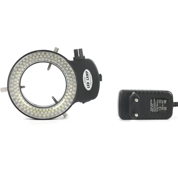 Regulējams Augstu Spilgtumu 144 LED Ring Light Apgaismojums, Lampas Nozares Stereo Mikroskopu CCD Rūpniecības HDMI Video Kameras