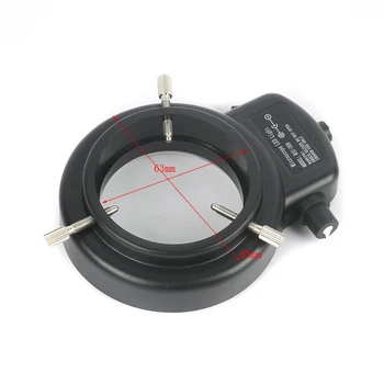Regulējams Augstu Spilgtumu 144 LED Ring Light Apgaismojums, Lampas Nozares Stereo Mikroskopu CCD Rūpniecības HDMI Video Kameras