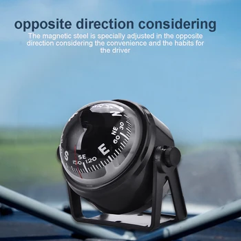 Regulējams Militāro Jūras Bumbu Nakts Redzamības Kompass Guide Bumbu Auto Kompass Dizains Interjera Aksesuāri Auto Laivu Transportlīdzekļiem