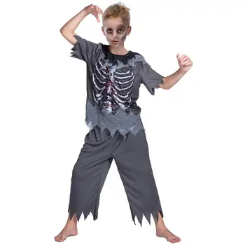 Reneecho Zēniem Kliegt Spoku Sejas Kostīms Bērniem Vampīra Kostīms Bērna Skelets Zombie Halloween Kostīmu Cosplay 