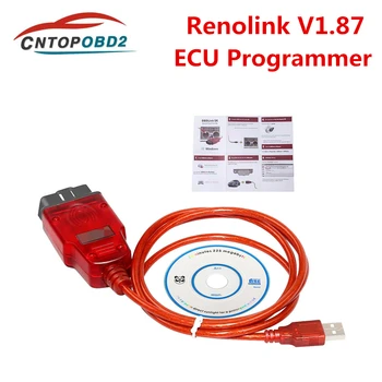 Renolink V1.87 ECU Programmētājs Par Renault/Dacia Atslēgu Kodēšanas UCH Matching Paneļa Kodēšanu ECU/drošības Spilvens atjaunotu Automašīnu Diagnostikas Kabeli
