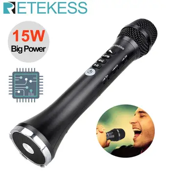 RETEKESS TR617 15W Bezvadu Mikrofonu, Skaļruņu Audio Mikrofons iebūvēts Bluetooth FM izejas frekvenci Savienojumu karaoke