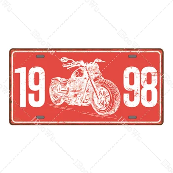 Retro Autocycle Vintage Metāla Plakātu Motociklu Skārda Zīmes Plāksnīte, Garāža Mājas Sienas Dekori 15x30cm