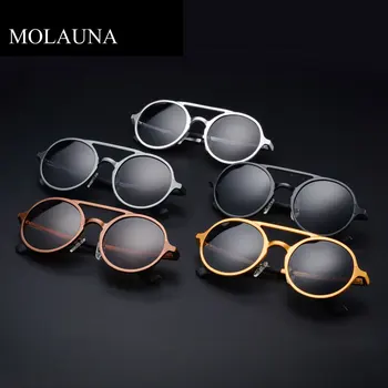 Retro Kārtu Steampunk Saulesbrilles Vīriešiem, Sievietēm, Alumīnija Vīriešu Polarizētās Saulesbrilles, Klasiskās, Braukšanas, Vīriešu Brilles Oculos De Sol UV400