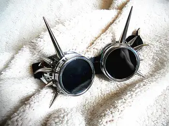 Retro Metināšanas Cyber Apaļas Brilles Goth Steampunk Stila Cosplay Antīko Tapas Briļļu Punk Brilles