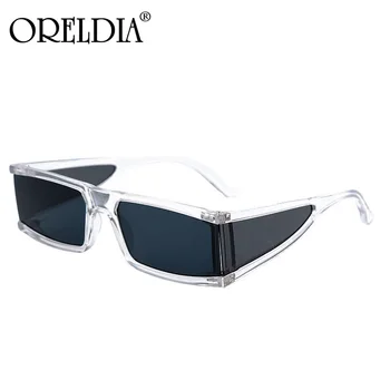 Retro Taisnstūra formas Saulesbrilles Dāmām Modes Mazs Rāmītis Sudraba Melnās Saulesbrilles Punk Vīriešu Saulesbrilles UV400 Var Vairumtirdzniecība