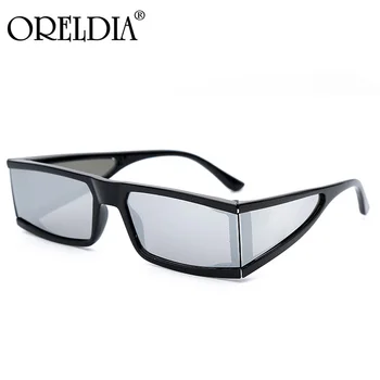 Retro Taisnstūra formas Saulesbrilles Dāmām Modes Mazs Rāmītis Sudraba Melnās Saulesbrilles Punk Vīriešu Saulesbrilles UV400 Var Vairumtirdzniecība