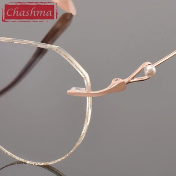 Retro Titāna Modes Sieviešu Acu Brilles Vintage Apaļā Dimanta Apdari Bez Apmales Briļļu Rāmji Sieviešu Saulesbrilles Lēcas Krāsa