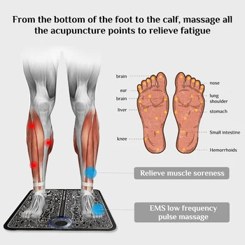 Revitalizing Foot Massager Dziļo Mīcīšanu Plantāra Fizioterapija Shiatsu Terapijas EMS ABS Unisex Pedikīra Pēdas Muskuļu Stimulators