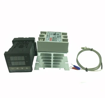 REX-C100 digitālo temperatūras regulators termostats PSR izejas K tipa termopāris sensors 48 x 48 +PSR 40DA cietvielu relejs+sensors