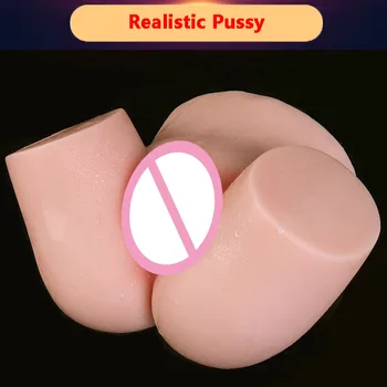 Reālistisku 3D Reālā Kabatas Vagīna, Vīriešu Mākslīgā Maksts Dubultā Kanāli Pieaugušo Masturbācija, Big Krūts Zīšanas Kausa Erotiskās Rotaļlietas