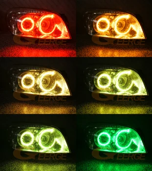 RF Bluetooth remote APP Multi-Krāsu RGB LED Angel Eyes komplekts Toyota Rav4 Rav 4, III 2005 2006 2007 2008 projektoru lukturu