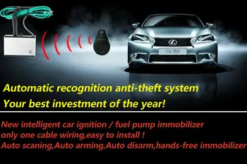 RFID automašīnu signalizācijas viens veids, automašīnas imobilaizers produktu tālvadības auto signalizācija, DC 12V garās distances kontrole auto bruņojuma auto atbruņot roku-bezmaksas