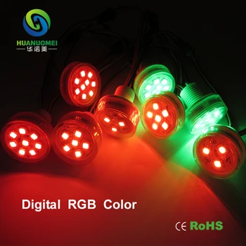 RGB 12V UCS1903 38mm LED Pikseļu Gaismas Modulis 5050 SMD 6LED Spuldzes, Digitālās IP68 Ūdensnecaurlaidīga Atrakciju Parks Braukt Pikseļu Ziemassvētku Gaismas