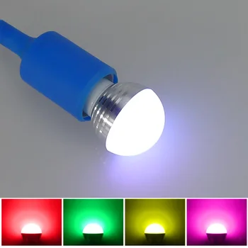 RGB 5W Led Spuldzes, E27 Gaismas 110V, 220V LED RGB Spot Gaismas Spuldzes GU10 E14 Aptumšojami Burvju Brīvdienu RGB Spuldzes, Apgaismojums+INFRASARKANO staru Tālvadības Ampoule