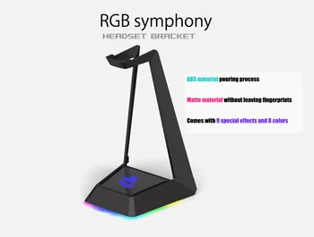 RGB, Headphone Stāvēt ROG Simfonija(8 Ietekmi), Austiņu Bāzes Turētājs, Pielāgotus 10 Logotipi 3 USB Paplašināšanas Portu