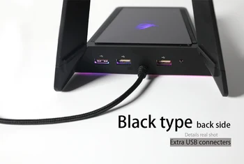 RGB, Headphone Stāvēt ROG Simfonija(8 Ietekmi), Austiņu Bāzes Turētājs, Pielāgotus 10 Logotipi 3 USB Paplašināšanas Portu