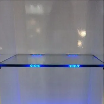 RGB Komplekts ar RF Tālvadības pults+Adapteris Saskaņā ar ministru Kabineta LED Downlight Stikla Malas Plaukta Aizmugurē Klipu Skava Apdare Apgaismojums