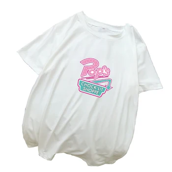 Riverdale T Krekls Sievietēm Vasarā Harajuku Vintage Ikdienas Īsās Piedurknes Zaudēt Korejiešu Stilā Vēstuli Izdrukāt, Topi, T-Veida Krekls Femme Drēbes