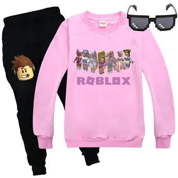 Robloxing Anime Hoodies Toddler Zēnu Apģērba Komplekts Modes garām Piedurknēm Bērnu T Krekls, Bikses Bērniem, Bērns, Meitene, Krekls Uzvalks