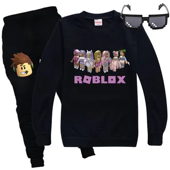 Robloxing Anime Hoodies Toddler Zēnu Apģērba Komplekts Modes garām Piedurknēm Bērnu T Krekls, Bikses Bērniem, Bērns, Meitene, Krekls Uzvalks
