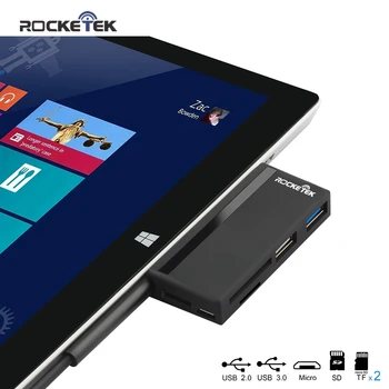 Rocketek usb 3.0 multi Hub 5 in 1 atmiņas karšu lasītājs adapteris SD/TF mikro SD atmiņas par Microfoft Surface Pro 3/4/5/6/7 datoru, klēpjdatoru.