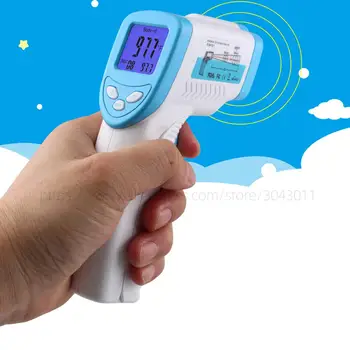 Rokas Infrasarkanais Pieres Termometrs Termometrs 2 in 1 bezkontakta Elektroniskā Termometrs Ķermeņa Termometrs 32 ~ 42 ℃