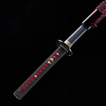 Rokas lējuma japāņu katana zobens real steel ninjato zobenu asu malu