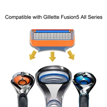 Rokasgrāmata Skūšanās Žiletes 5 Slāņu Nerūsējošā Tērauda Nomaiņa Galvas Fit Gillette Fusion 5 Taisni Skūšanās Kasetes Vīriešiem