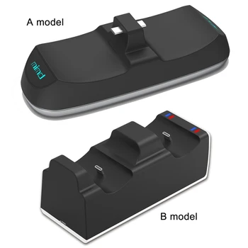 Roktura Kontrolieris USB Lādētāju Dual Uzlādes Doks Stāvēt Stacijas Statīva Turētājs PS5 Spēļu Konsoli Gamepad Piederumi M5TB