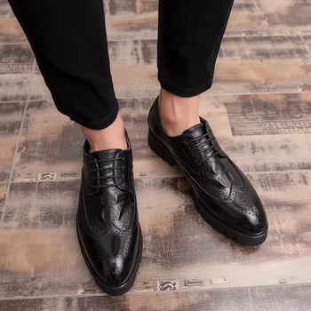 Roku darbs Klasiskās formālās kurpes biznesa kleitu vīriešu Modes Pusei Birojs Kāzu Kleitu Kurpes Vīriešu Ādas Vīriešu Oxford Apavi