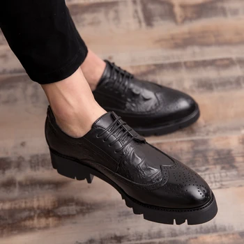 Roku darbs Klasiskās formālās kurpes biznesa kleitu vīriešu Modes Pusei Birojs Kāzu Kleitu Kurpes Vīriešu Ādas Vīriešu Oxford Apavi