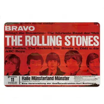 Rolling Stones Rock Band Metāla Plāksne, Plakāts Metāla Vintage Metāla Skārda Zīme, Sienas Dekori Rock N Roll Dekoratīvās Plāksnes