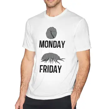 Roly Poly T Krekls Isopods Pirmdiena-Piektdiena T-Krekls Vīriešiem, Kokvilnas T-Veida Krekls Ar Īsām Piedurknēm Jautri Liels Tshirt