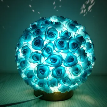 Romantisks Rožu Ziedu LED Galda Lampa, Radošas dāvanas USB Strāvas Nakts Gaisma Mājas Guļamistaba Kāzu Dekorēšana Radošas Dāvanas