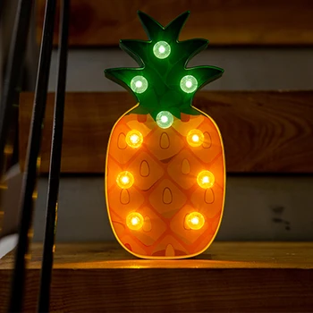 ROPIO LED Nakts Apgaismojums, 3D Kartona Nakts Lampas Telts Neona Gaismas Kaktuss Putnu Augļu saldējums Galda Lampu Mājas Bērnu Dāvanu