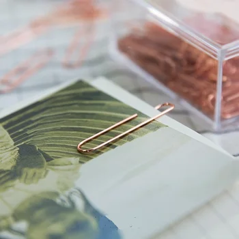 Rosegold 50mm paperclips gudrs metāla saspraudes biroja saistoši piederumi veicināšanas cenu zemākajā tagad!!