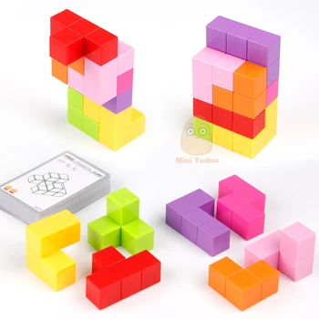 Rotaļlietām ar magnētiem Magnētisko Flīzes, Bloki Mini Magnētisko Dizainers Būvniecības 3D Puzzle Cube Izglītības Rotaļlietas Bērniem, Meiteņu, Zēniem,
