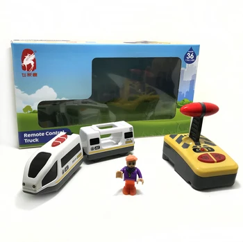 Rotaļu automašīnu ceļa balts harmoniju vilcienu un zilā sliežu kombinācija tālvadības electric car, toy boy dāvanu fit Brio trase