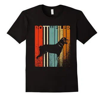 Rotveilers Suns Vintage T-Krekls Retro, Suņu Mīļotājiem Rotveilers Vasaras Gadījuma Cilvēks, T Kreklu, Labas Kvalitātes T-Veida Stils